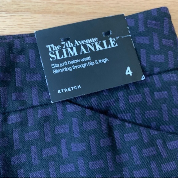 NWT NY & Co. 7th Avenue Slim Ankle Stretch Trousers Size 4 - Picture 9 of 10